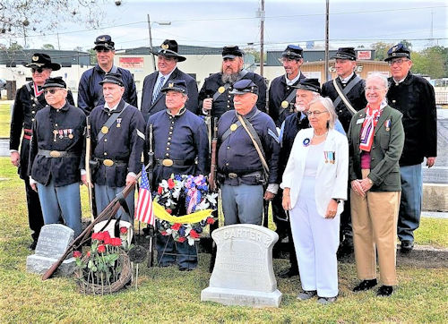 Another group photo of the same men, but includes DUVCW Sisters Susan Barry and Mary Anthony Startz - after the ceremony.